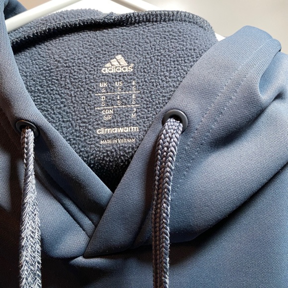 Adidas ClimaWarm Nebraska Huskers Hoodie gray with braided hoodie strings Small - Picture 3 of 6